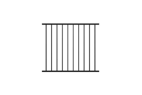 Traditional Balustrade Fixed Railing Panel 1016 x 1200mm | Black  FH Brundle   