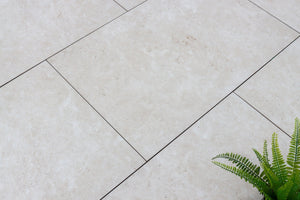 Travertino™ | Beige Stone Effect Porcelain Paving Tiles (60x90x2cm) Stone Effect Porcelain Tile Space   