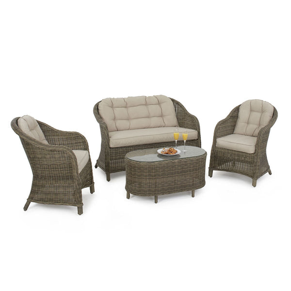 Winchester Heritage Rounded Sofa Set | Natural  Maze   