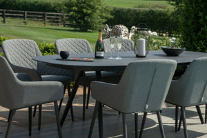 Zest 8 Seat Oval Dining Set | Flanelle  Maze   