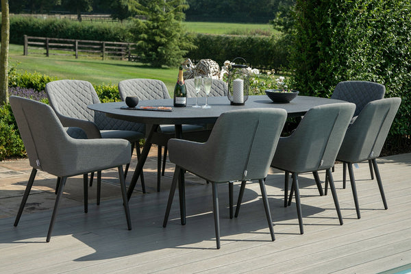 Zest 8 Seat Oval Dining Set | Flanelle  Maze   